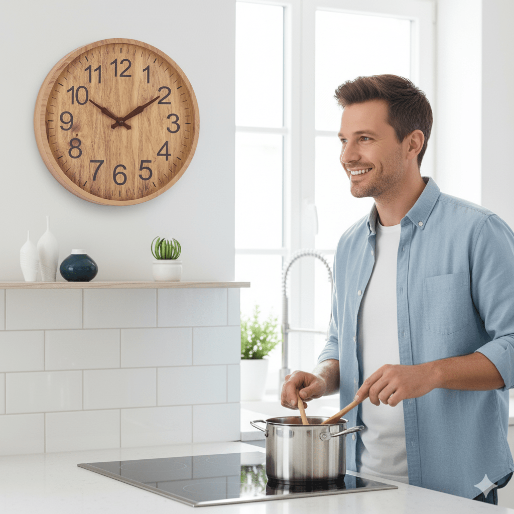Natürliche Charme-Wanduhr aus Holz – Leises Design – Lamylie