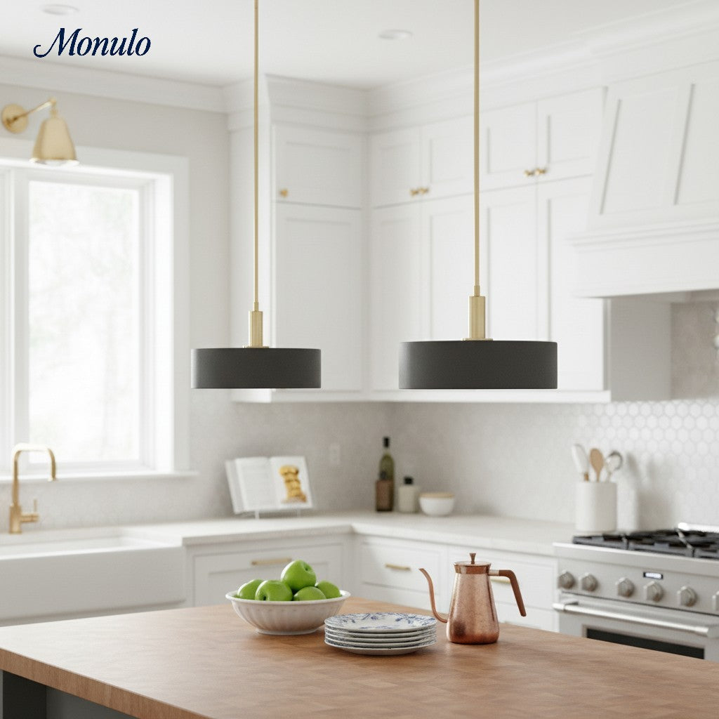 Porcelain Pendant Lamp Minimalist Design White Green Black Orange Yellow Dining Room Kitchen - Lamylie