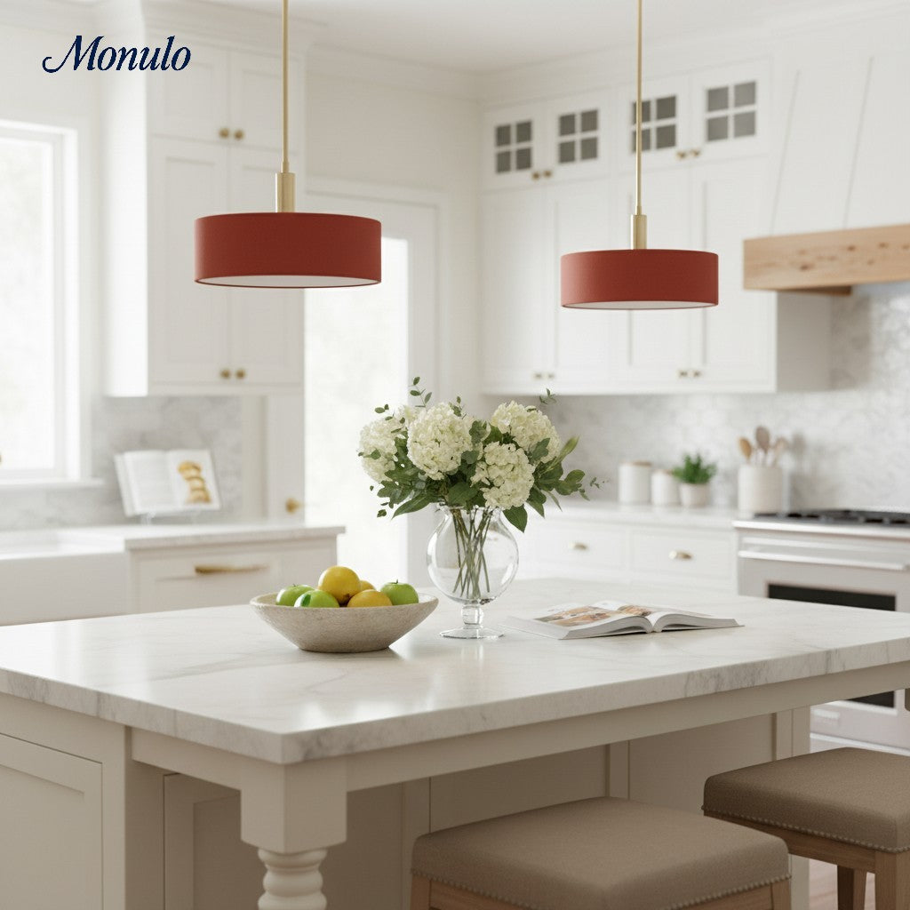 Porcelain Pendant Lamp Minimalist Design White Green Black Orange Yellow Dining Room Kitchen - Lamylie