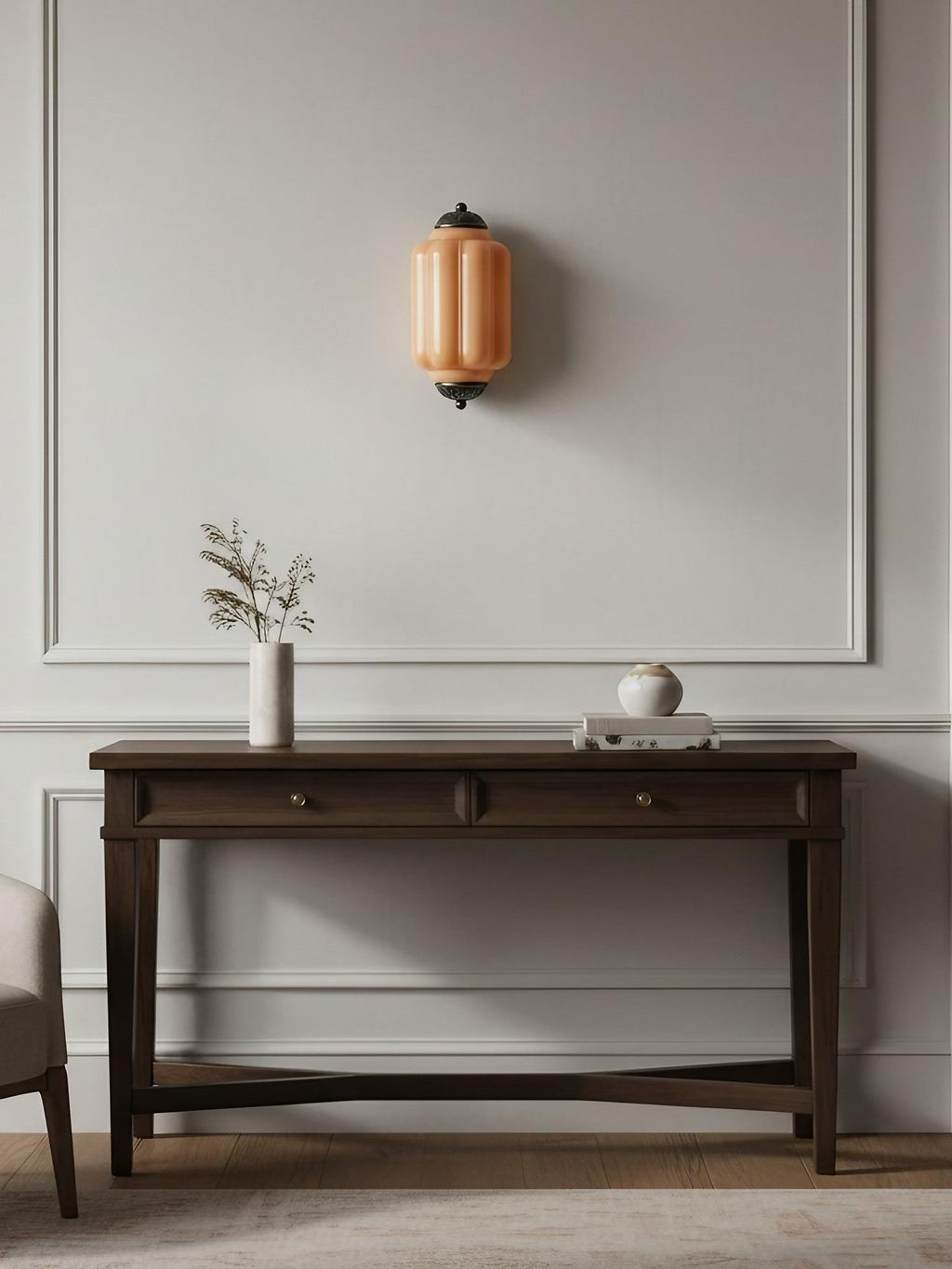 Milk Glass Wall Lamp for Bedroom Hall Scandinavian Style - Lamylie