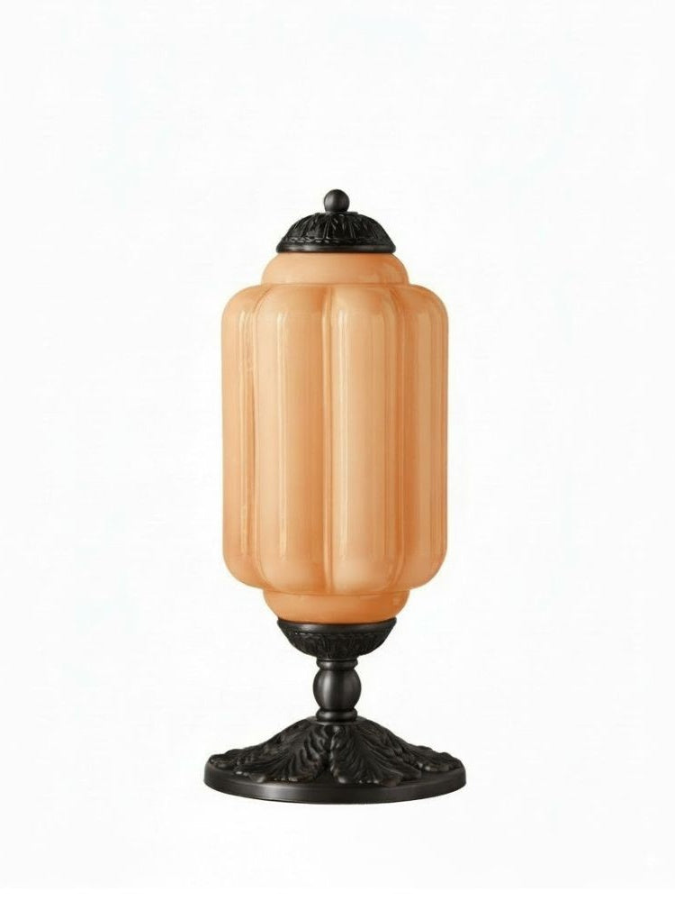 Vintage Glass Table Lamp with Brass or Black Finish - Lamylie