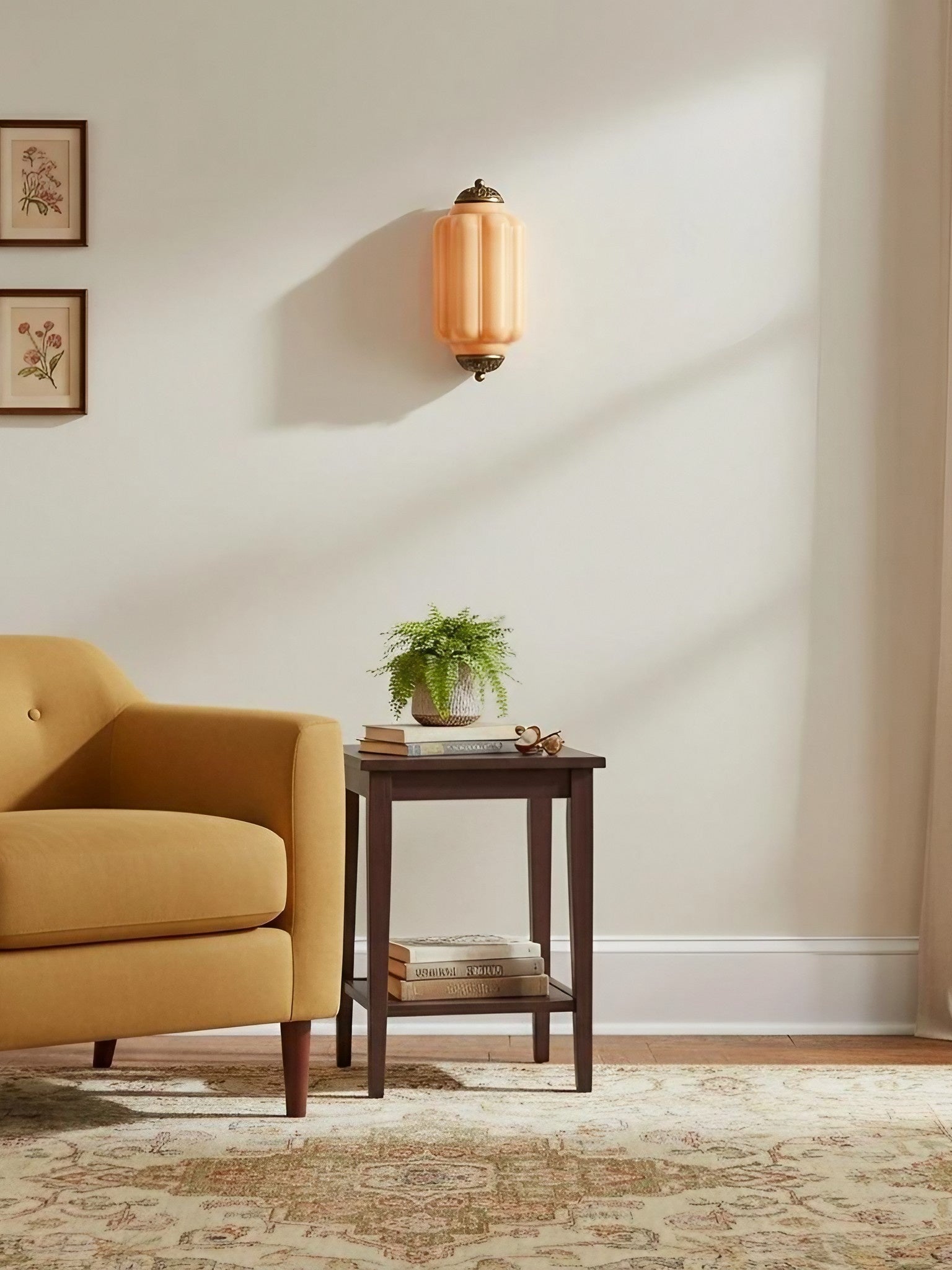 Milk Glass Wall Lamp for Bedroom Hall Scandinavian Style - Lamylie