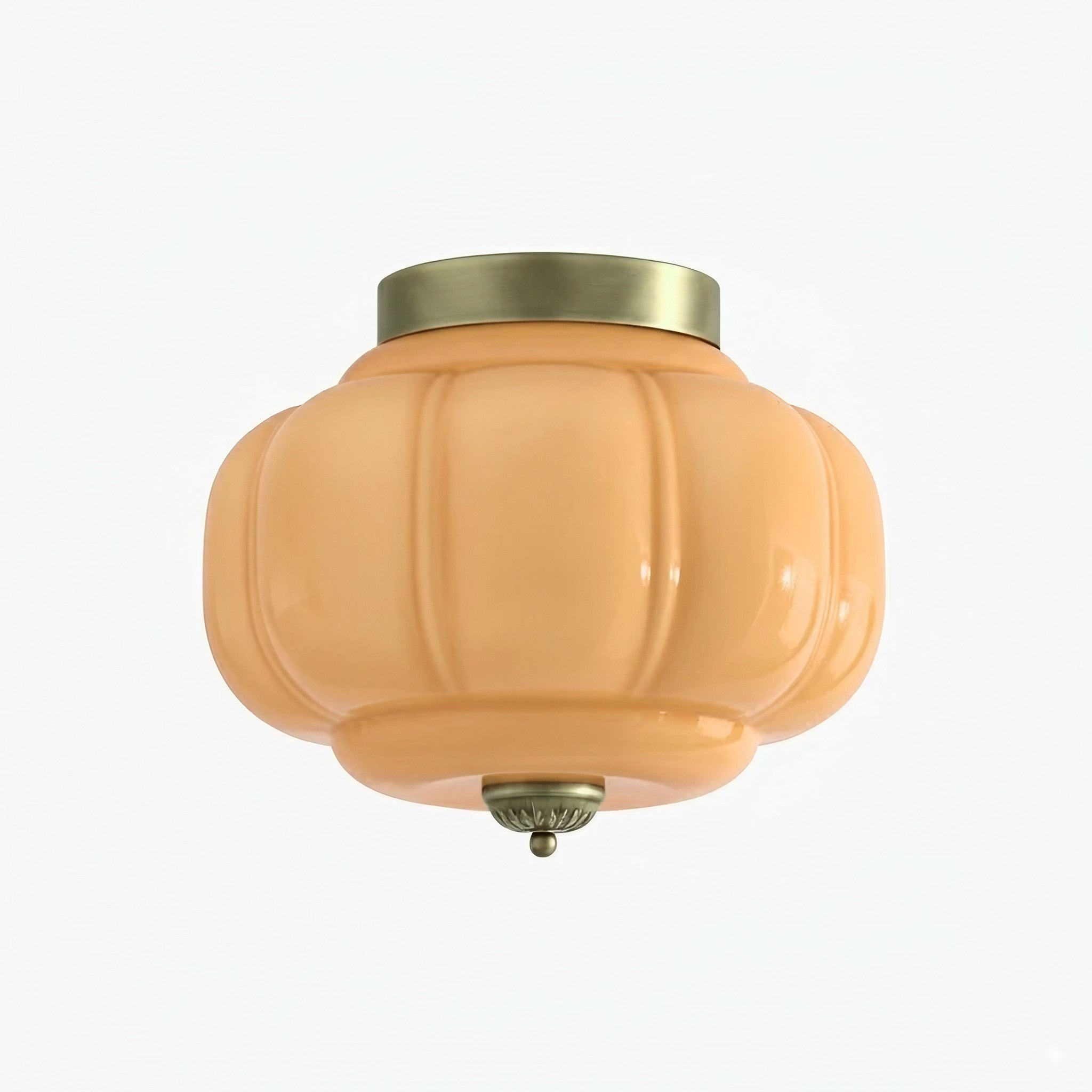 Retro Ceiling Lamp with Milk Glass Shade | Refined Semi-Flush Mount Lighting for Modern Interiors - Lamylie