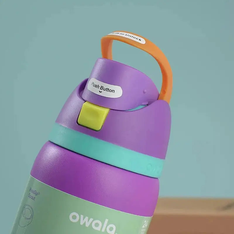 Stainless Steel Water Bottle 710ml with FreeSip Spout | Leakproof & 24h Cold | Ideal for Sports & Travel - Lamylie