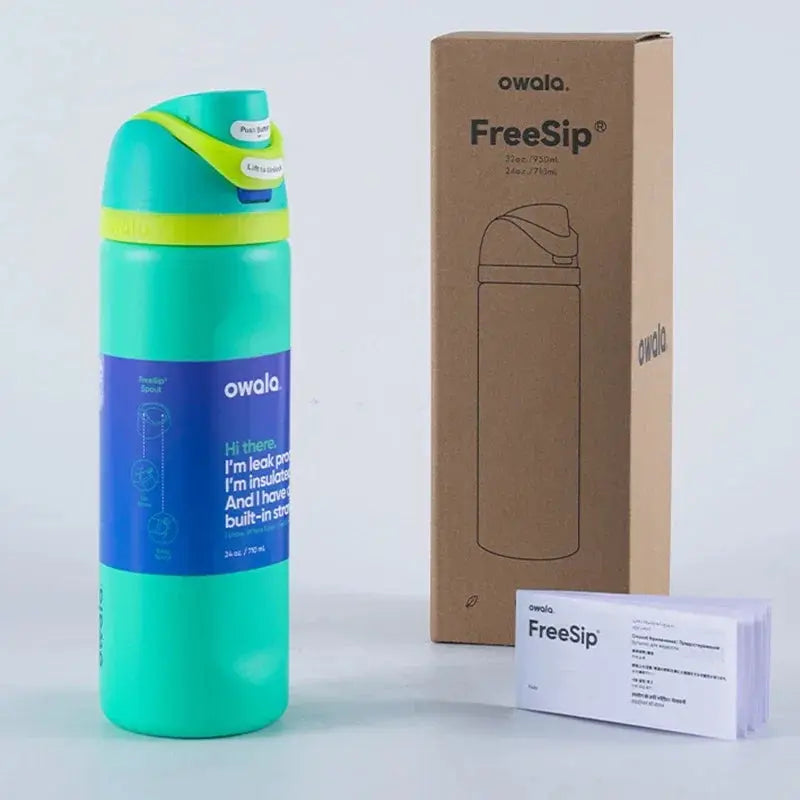 Stainless Steel Water Bottle 710ml with FreeSip Spout | Leakproof & 24h Cold | Ideal for Sports & Travel - Lamylie