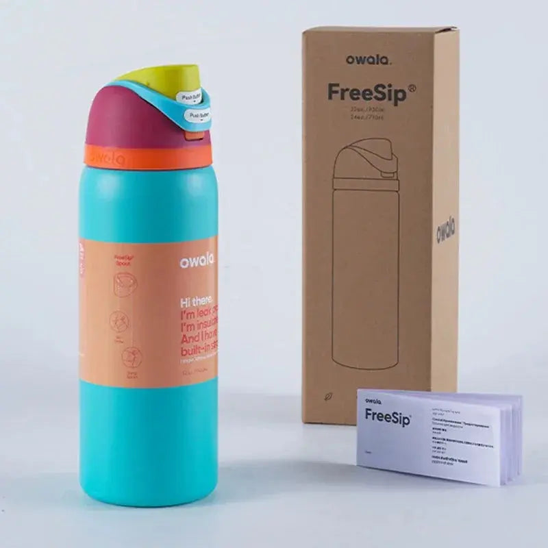 Stainless Steel Water Bottle 710ml with FreeSip Spout | Leakproof & 24h Cold | Ideal for Sports & Travel - Lamylie