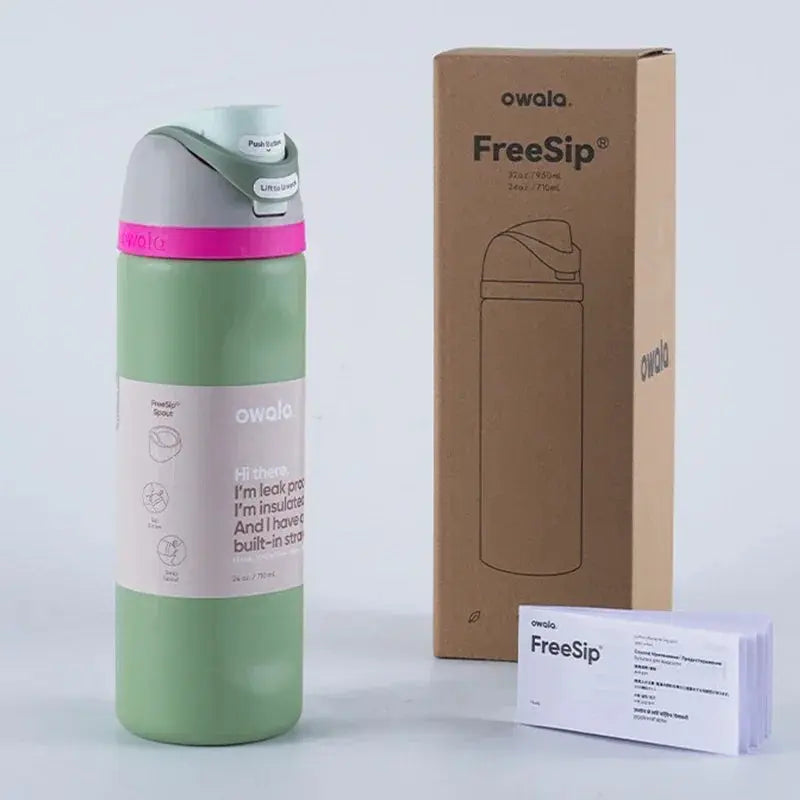 Stainless Steel Water Bottle 710ml with FreeSip Spout | Leakproof & 24h Cold | Ideal for Sports & Travel - Lamylie