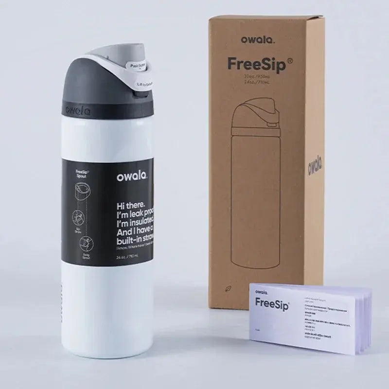 Stainless Steel Water Bottle 710ml with FreeSip Spout | Leakproof & 24h Cold | Ideal for Sports & Travel - Lamylie