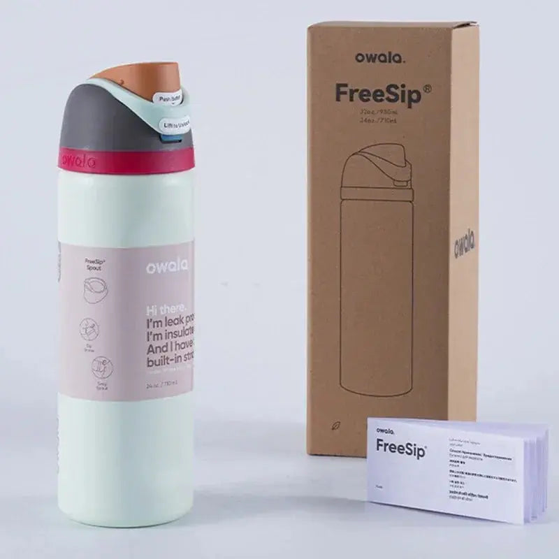 Stainless Steel Water Bottle 710ml with FreeSip Spout | Leakproof & 24h Cold | Ideal for Sports & Travel - Lamylie