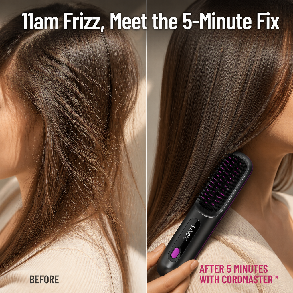 CordMaster — Smooth Mid-Day Frizz Anywhere, No Outlet or Cord Required - Lamylie