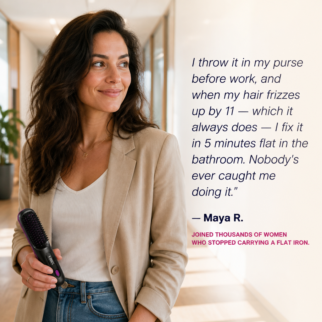 CordMaster — Smooth Mid-Day Frizz Anywhere, No Outlet or Cord Required - Lamylie