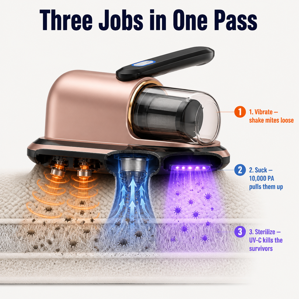 NanoPurify — Pull Hidden Dust Mites Out of Your Mattress in One Pass - Lamylie