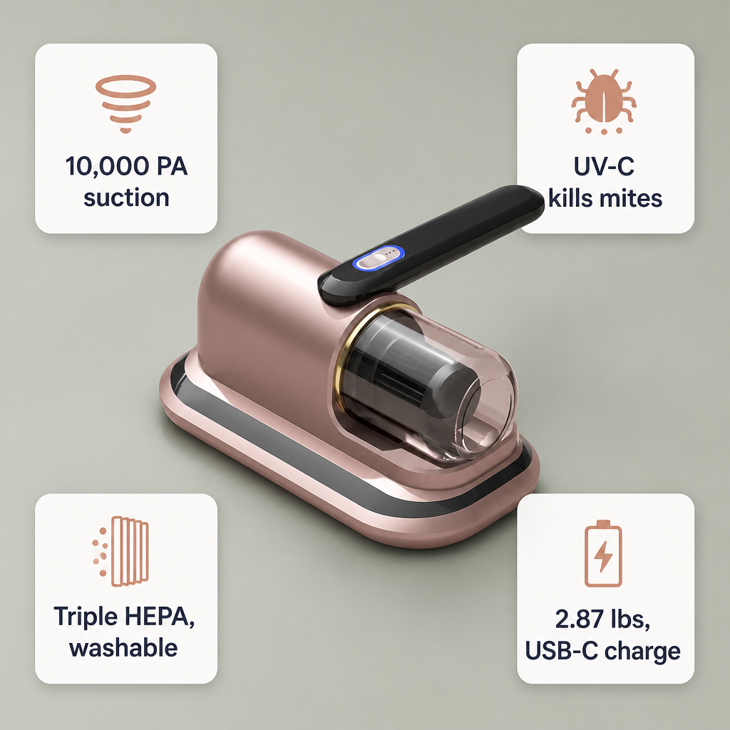 NanoPurify — Pull Hidden Dust Mites Out of Your Mattress in One Pass - Lamylie