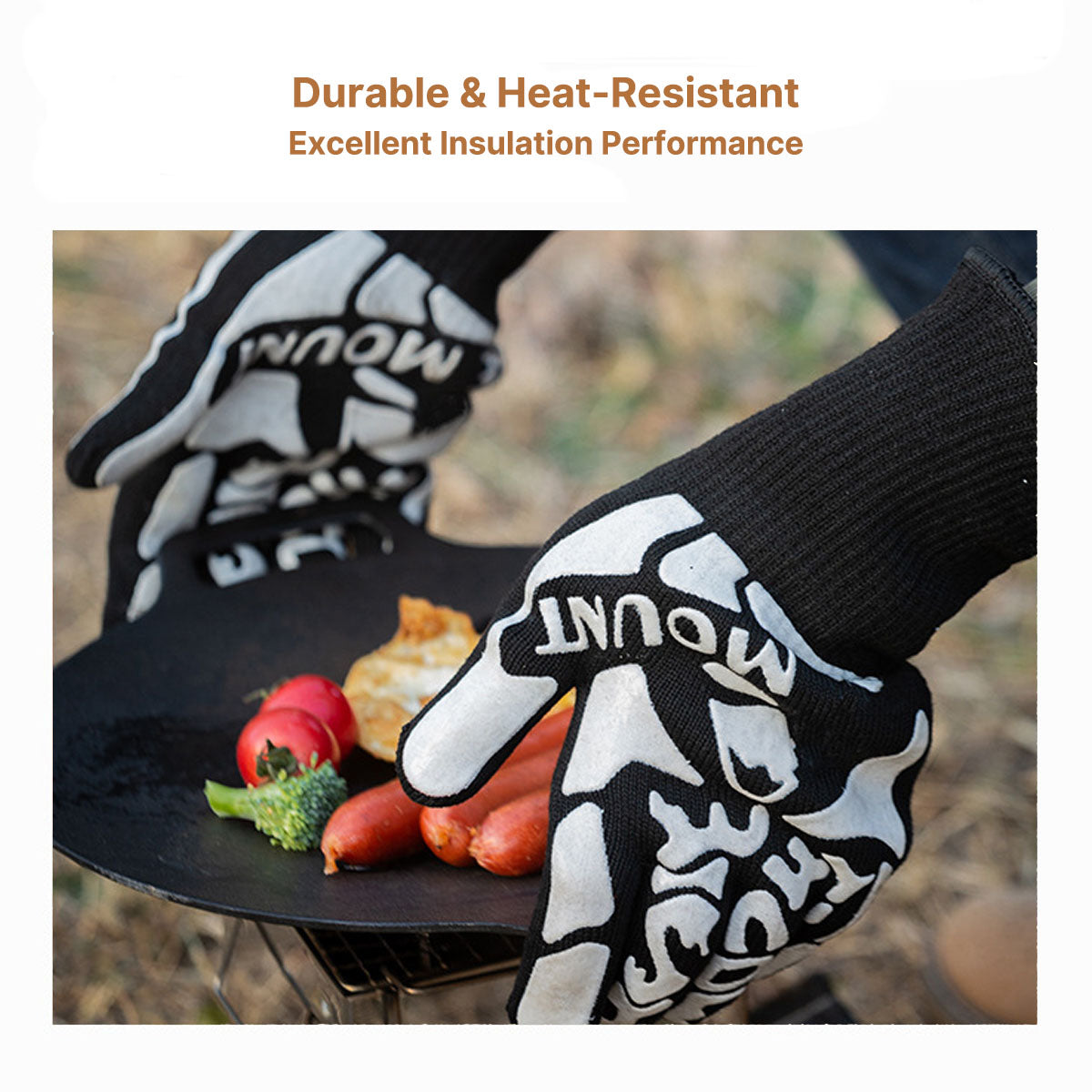 Outdoor Cooking Gloves for High Temperatures - Heat Resistant - Lamylie