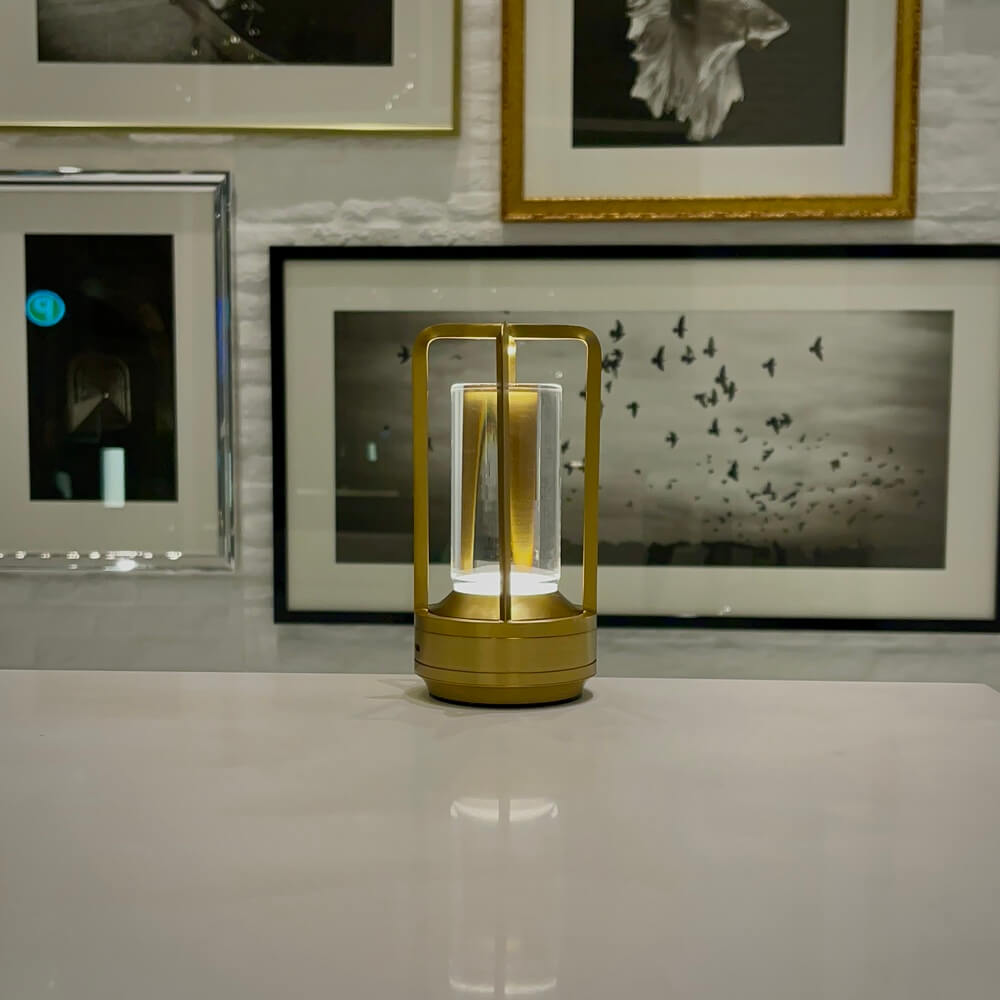 Lumiere Lantern Cordless Crystal Table Lamp - Lamylie