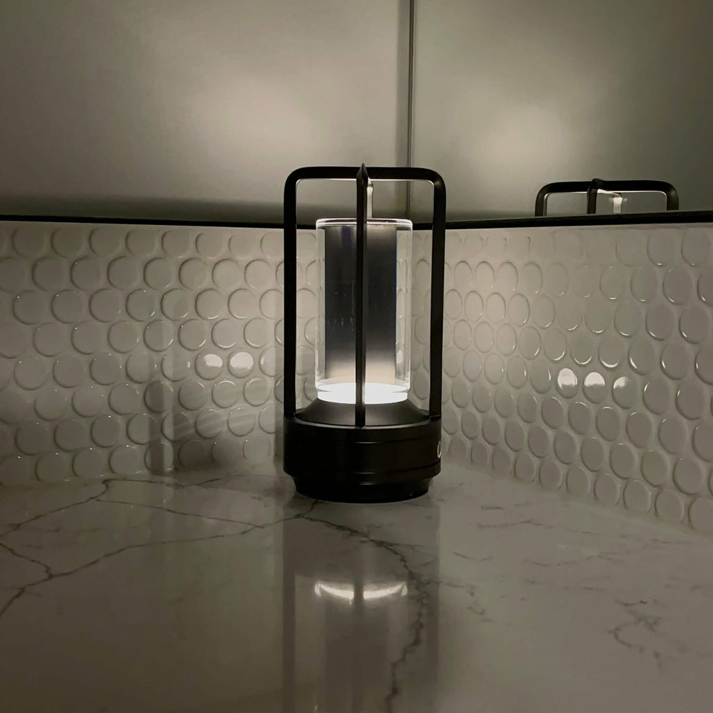 Lumiere Lantern Cordless Crystal Table Lamp - Lamylie