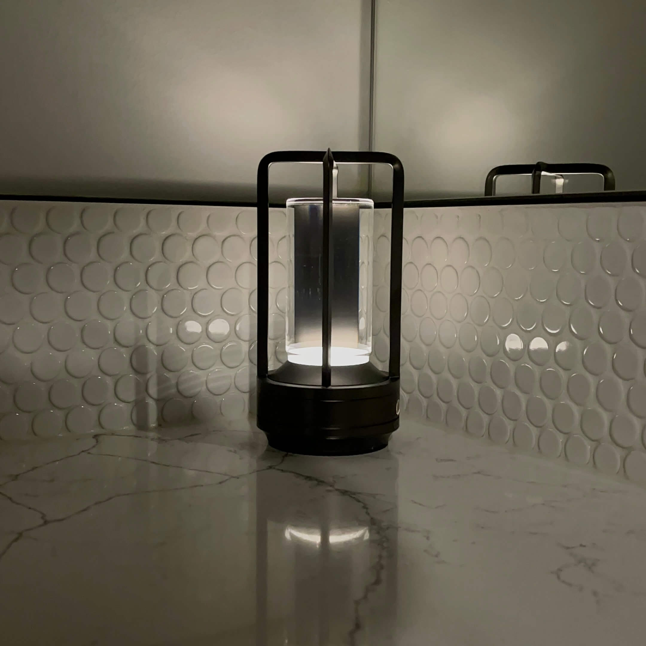 Lumiere Lantern Cordless Crystal Table Lamp - Lamylie