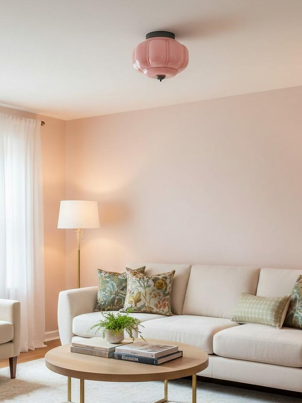 Retro Ceiling Lamp with Milk Glass Shade | Refined Semi-Flush Mount Lighting for Modern Interiors - Lamylie