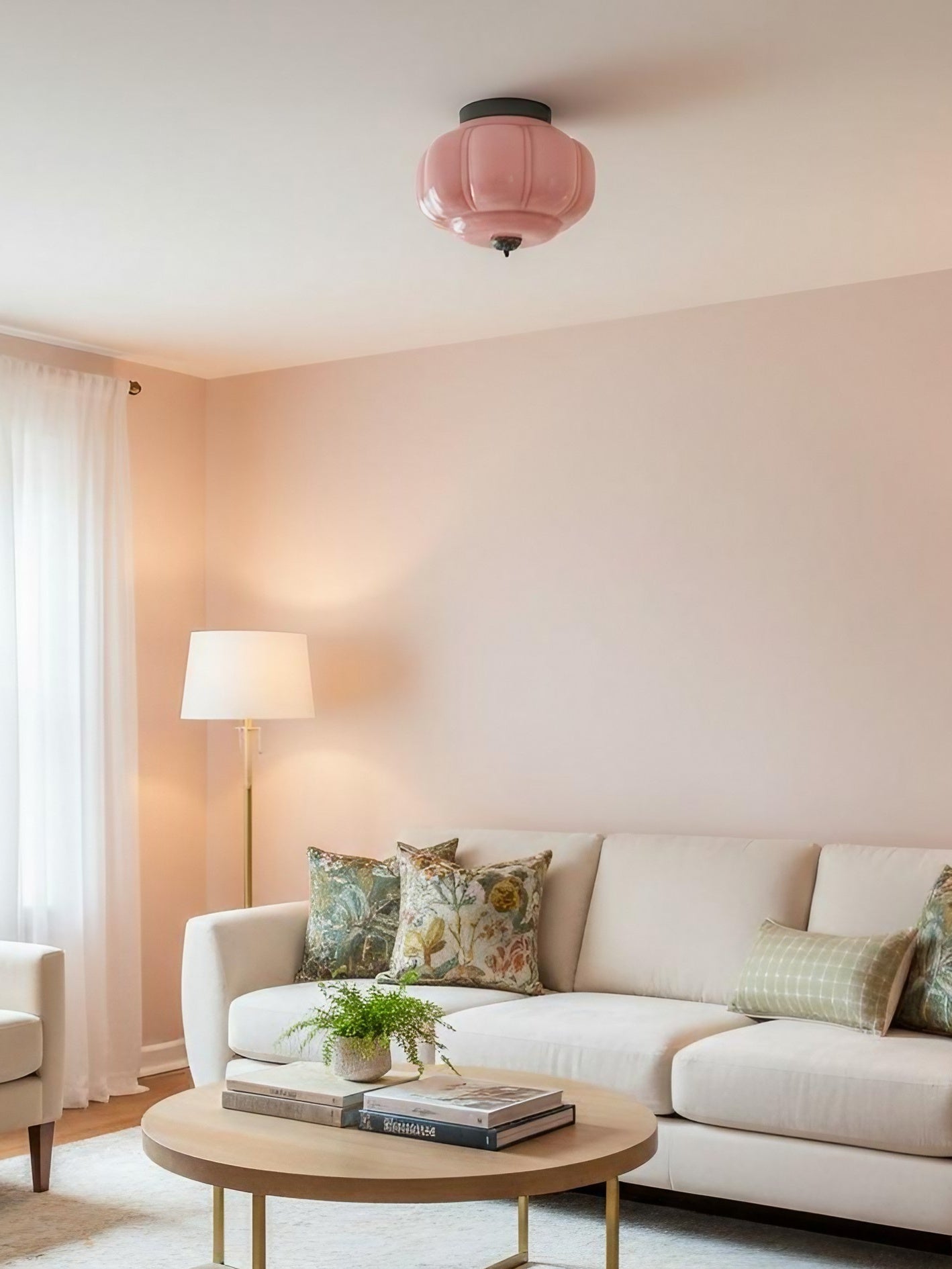 Retro Ceiling Lamp with Milk Glass Shade | Refined Semi-Flush Mount Lighting for Modern Interiors - Lamylie