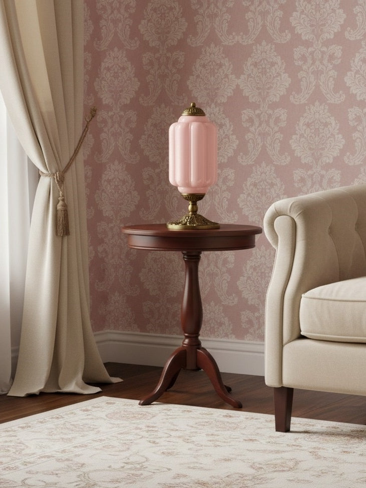 Vintage Glass Table Lamp with Brass or Black Finish - Lamylie