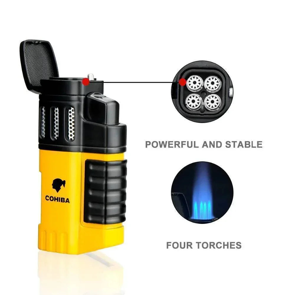 Outdoor 4-Jet Portable Torch Lighter for Activities - Lamylie