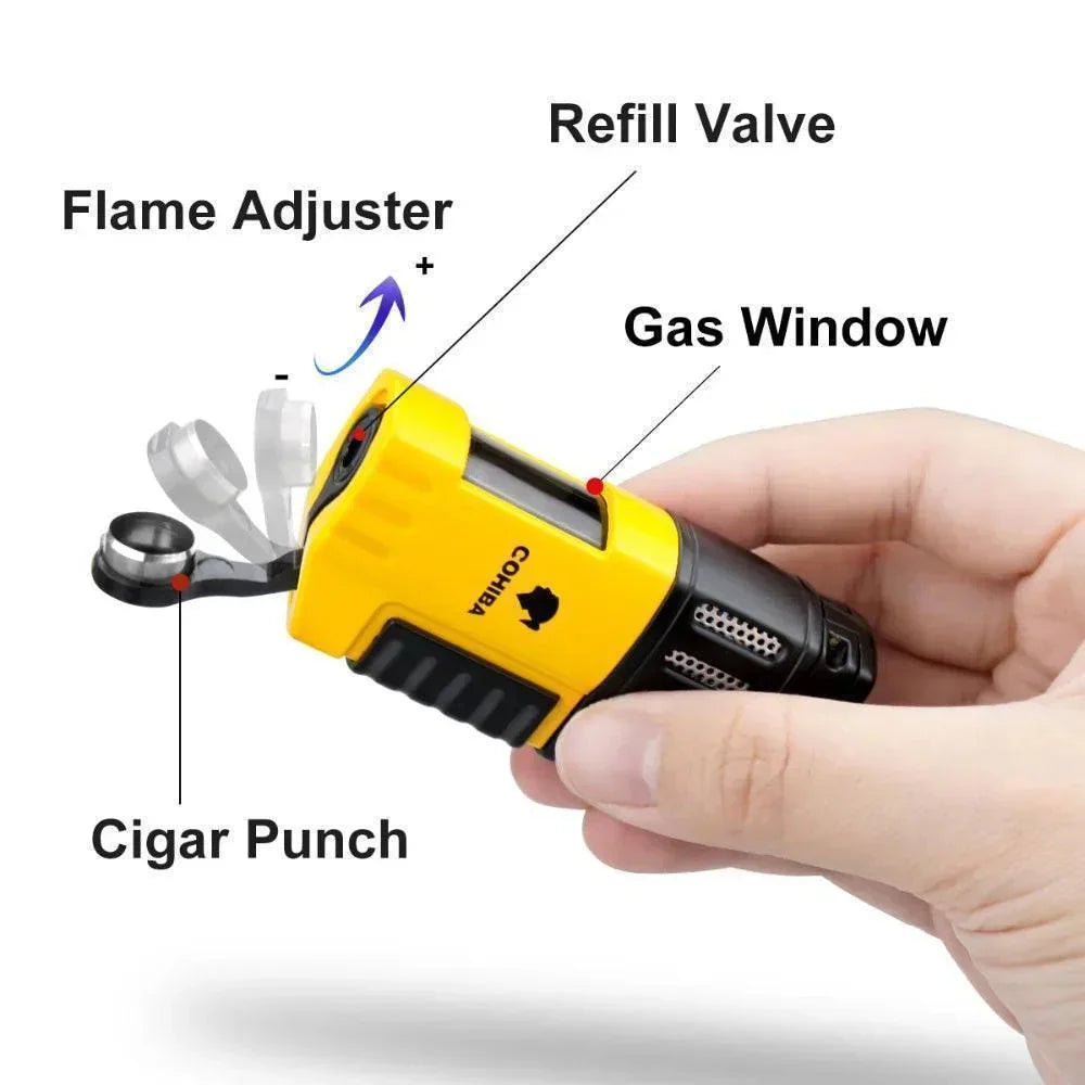 Outdoor 4-Jet Portable Torch Lighter for Activities - Lamylie