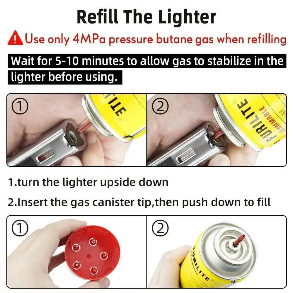 Outdoor 4-Jet Portable Torch Lighter for Activities - Lamylie