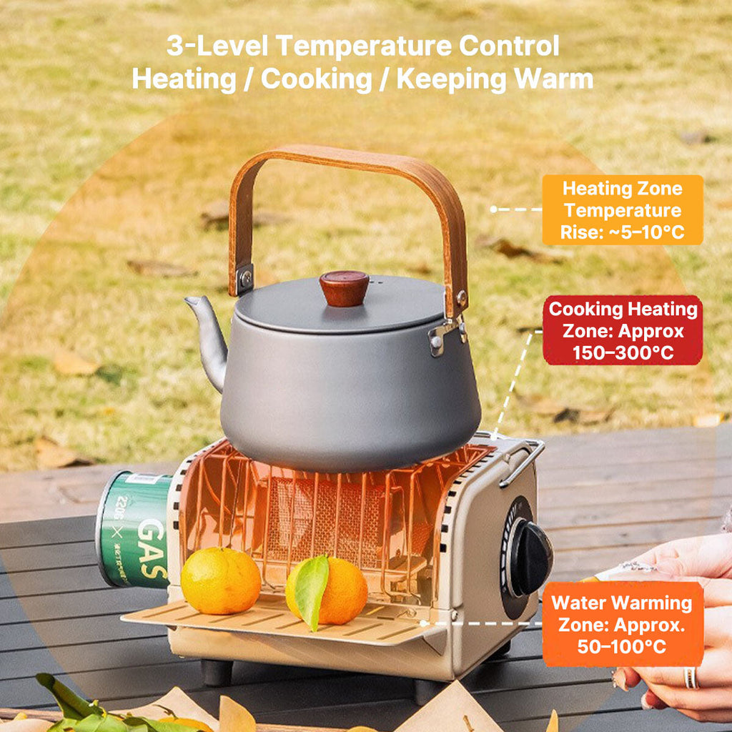 Aquecedor compacto a butano para campismo e aquecimento ao ar livre - Lamylie