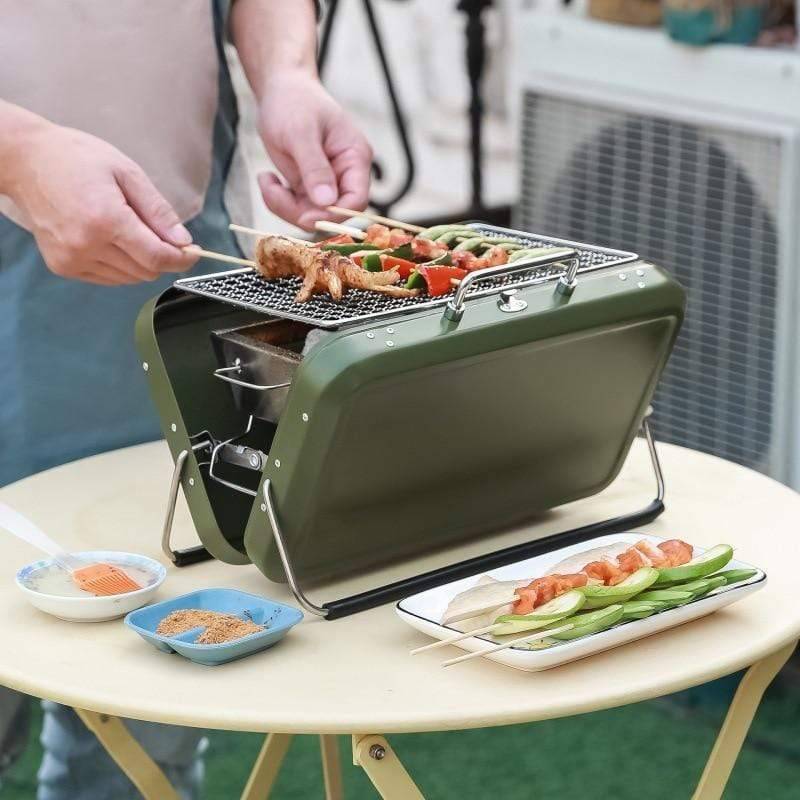 Składany przenośny grill BBQ do gotowania na świeżym powietrzu – kompaktowa konstrukcja - Lamylie