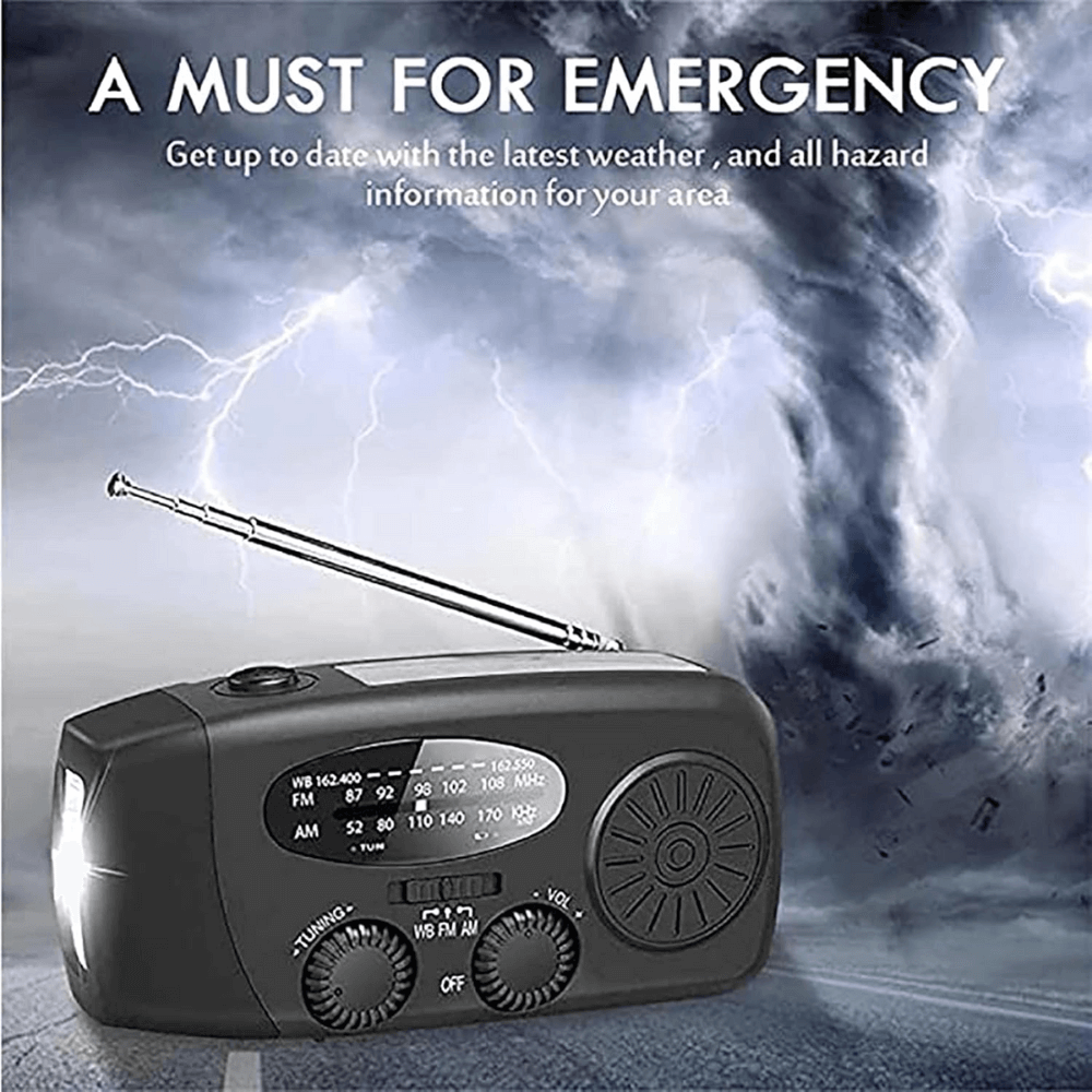 Hand Crank Emergency Radio – Portable Multi-Function Device - Lamylie