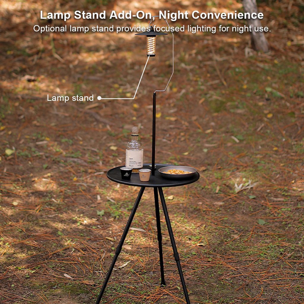 Runder Campingtisch mit Netzfach – tragbares Design - Lamylie