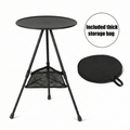 Runder Campingtisch mit Netzfach – tragbares Design - Lamylie