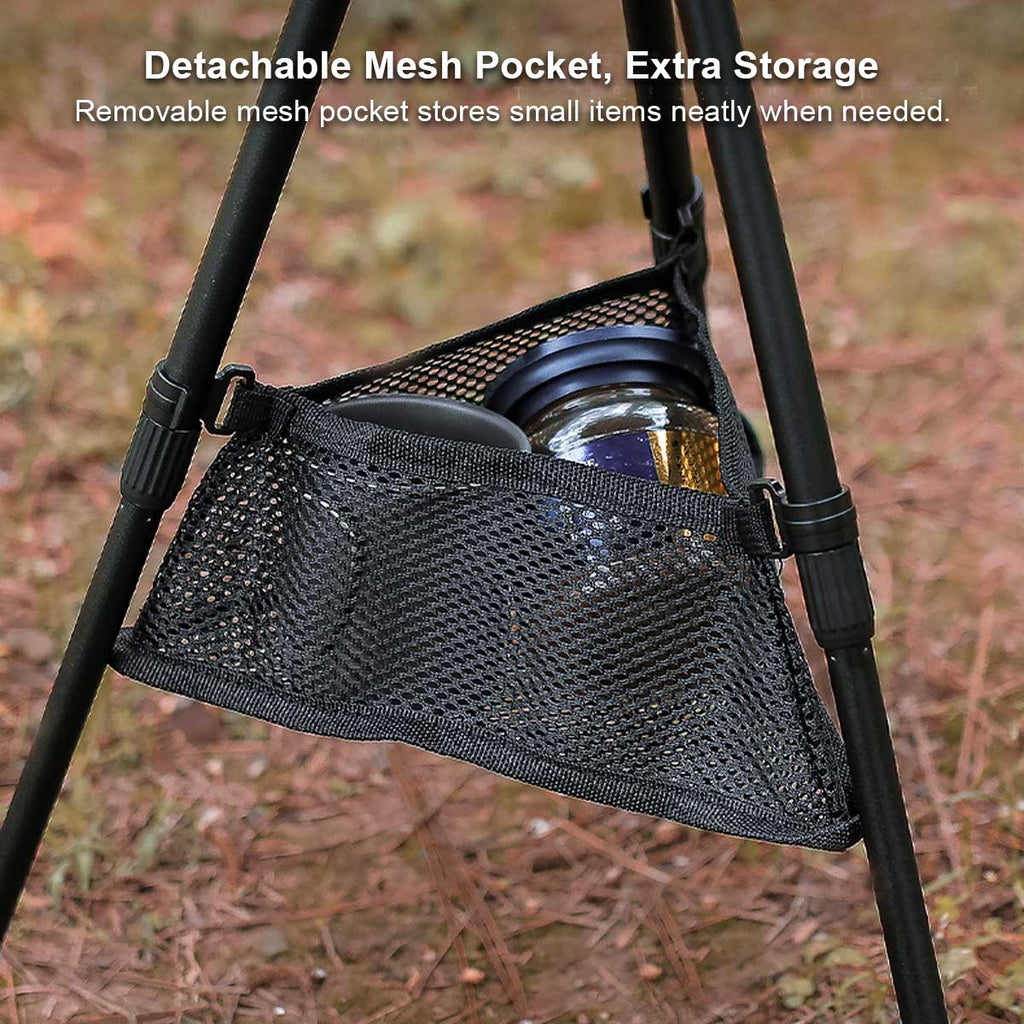 Runder Campingtisch mit Netzfach – tragbares Design - Lamylie