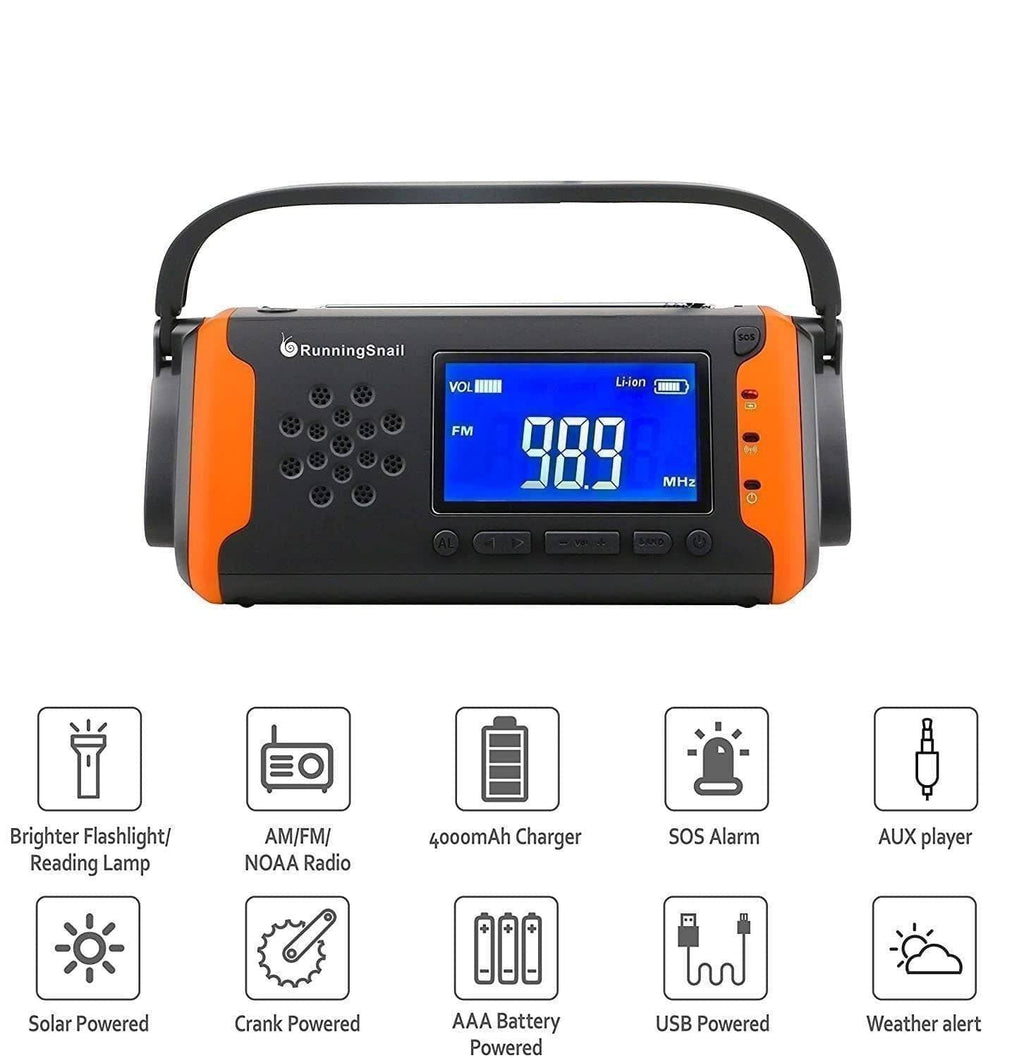 Emergency Solar Radio with Flashlight and Power Bank – Portable Design - Lamylie