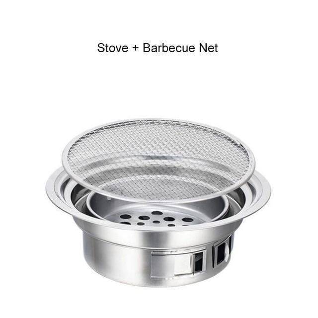 Outdoor Cooking Charcoal BBQ Grill – Portable Stainless Steel Design - Lamylie