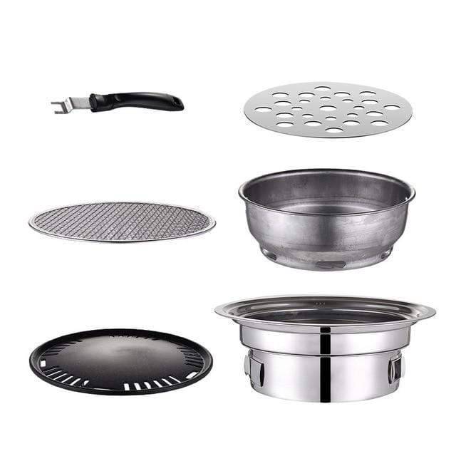Outdoor Cooking Charcoal BBQ Grill – Portable Stainless Steel Design - Lamylie