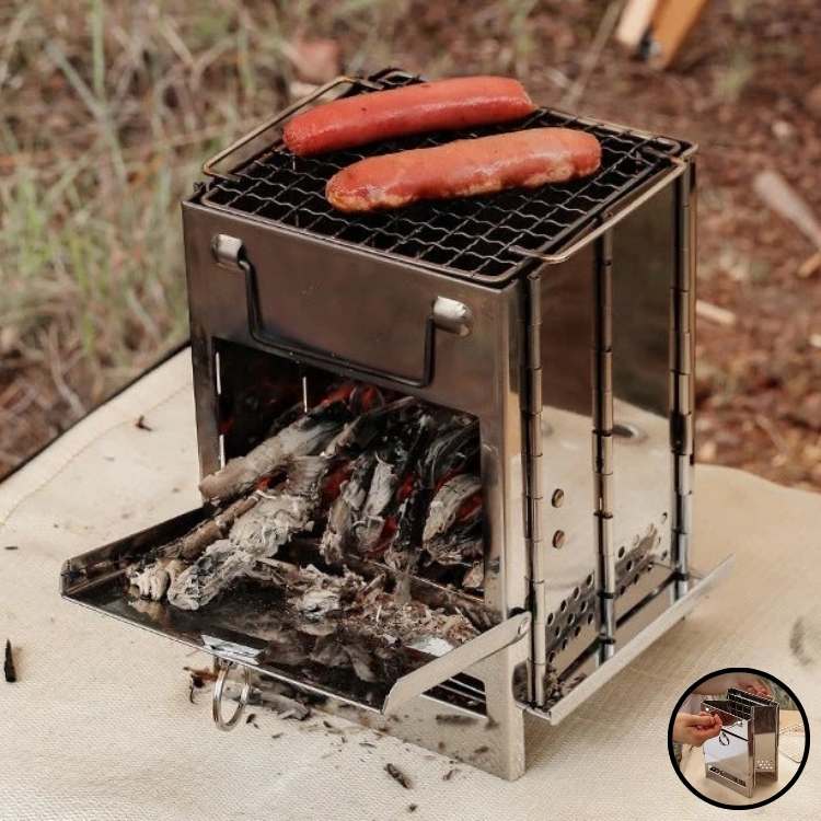 Outdoor Cooking Stove – Portable Wood Burner for Camping - Lamylie