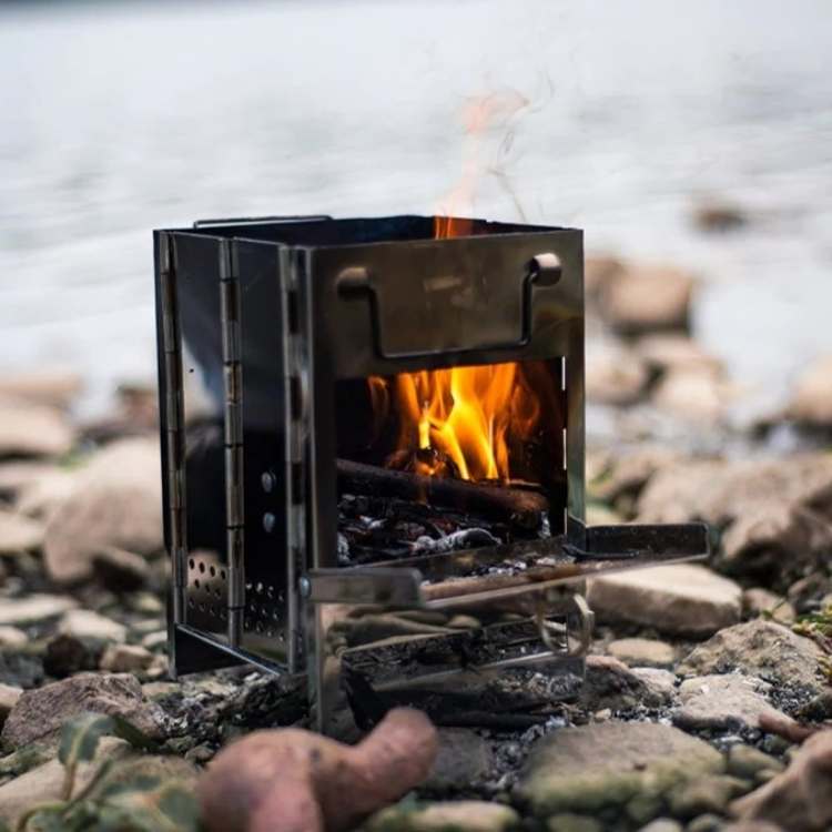 Outdoor Cooking Stove – Portable Wood Burner for Camping - Lamylie