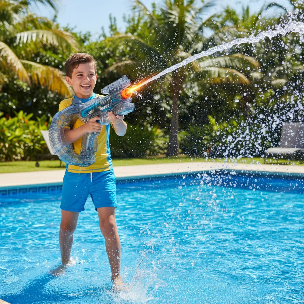 Electric Water Gun for Kids | Fun Outdoor Toy with Large Reservoir for Summer Water Fun - Lamylie