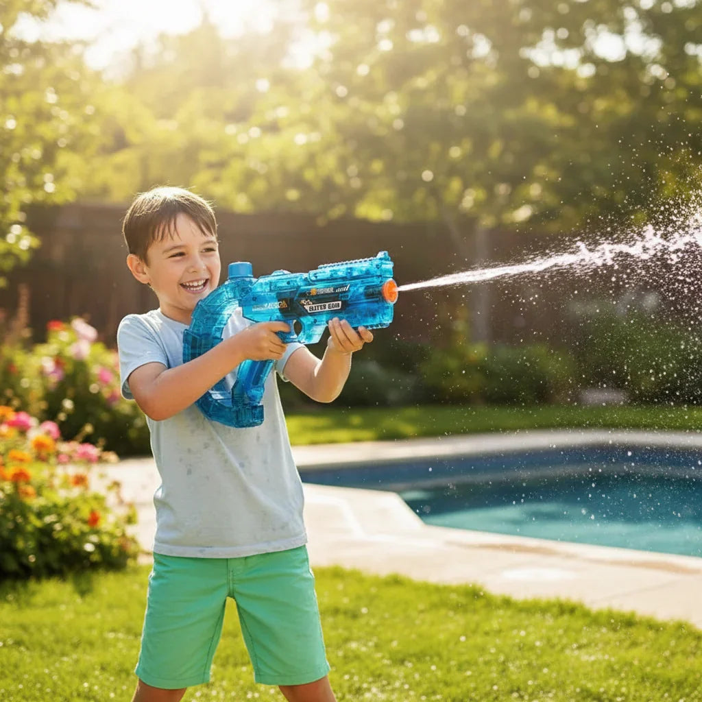 Electric Water Gun for Kids | Fun Outdoor Toy with Large Reservoir for Summer Water Fun - Lamylie