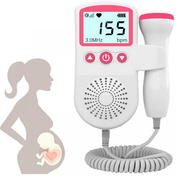 Monitor Doppler fetale portatile per donne in gravidanza | Ascolta il battito cardiaco del bambino a casa | Monitoraggio prenatale sicuro - Lamylie