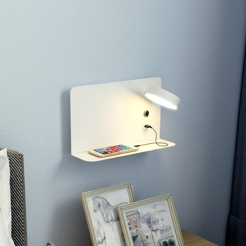 Adjustable LED Wall Lamp for Bedside with USB Charging Port - Lamylie