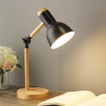 Scandinavische houten tafellamp met draaibare kop en ledverlichting - Lamylie