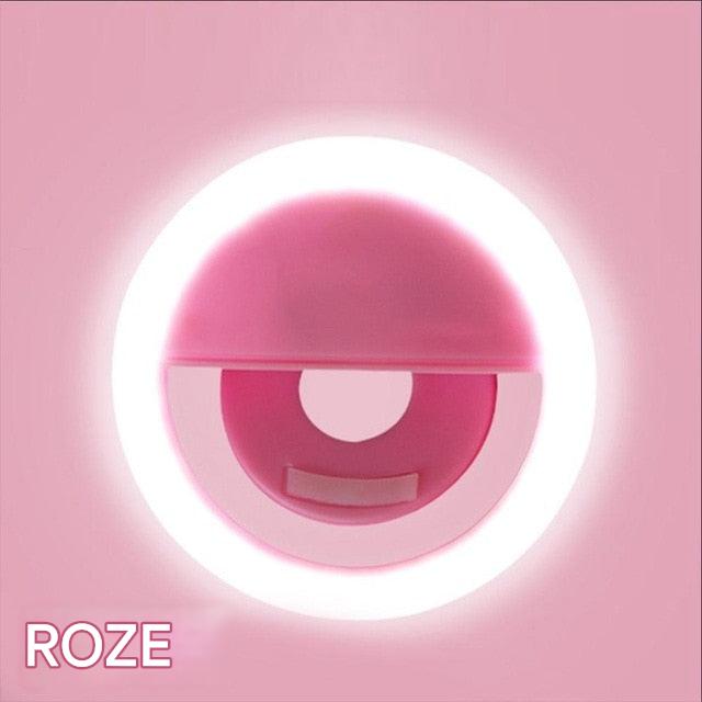 Luce ad anello LED a clip per foto e video – Illuminazione portatile per selfie e chiamate - Lamylie