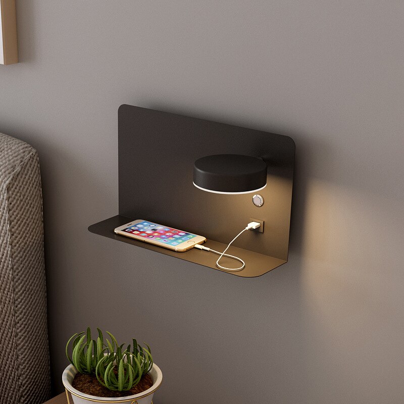 Adjustable LED Wall Lamp for Bedside with USB Charging Port - Lamylie