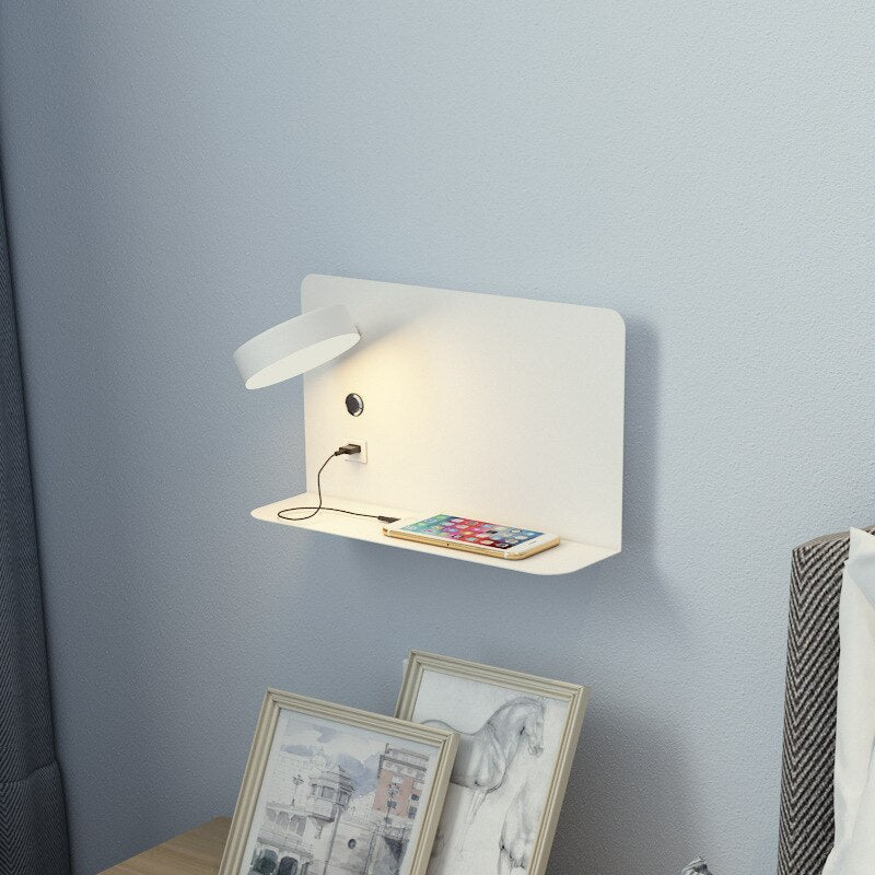 Adjustable LED Wall Lamp for Bedside with USB Charging Port - Lamylie