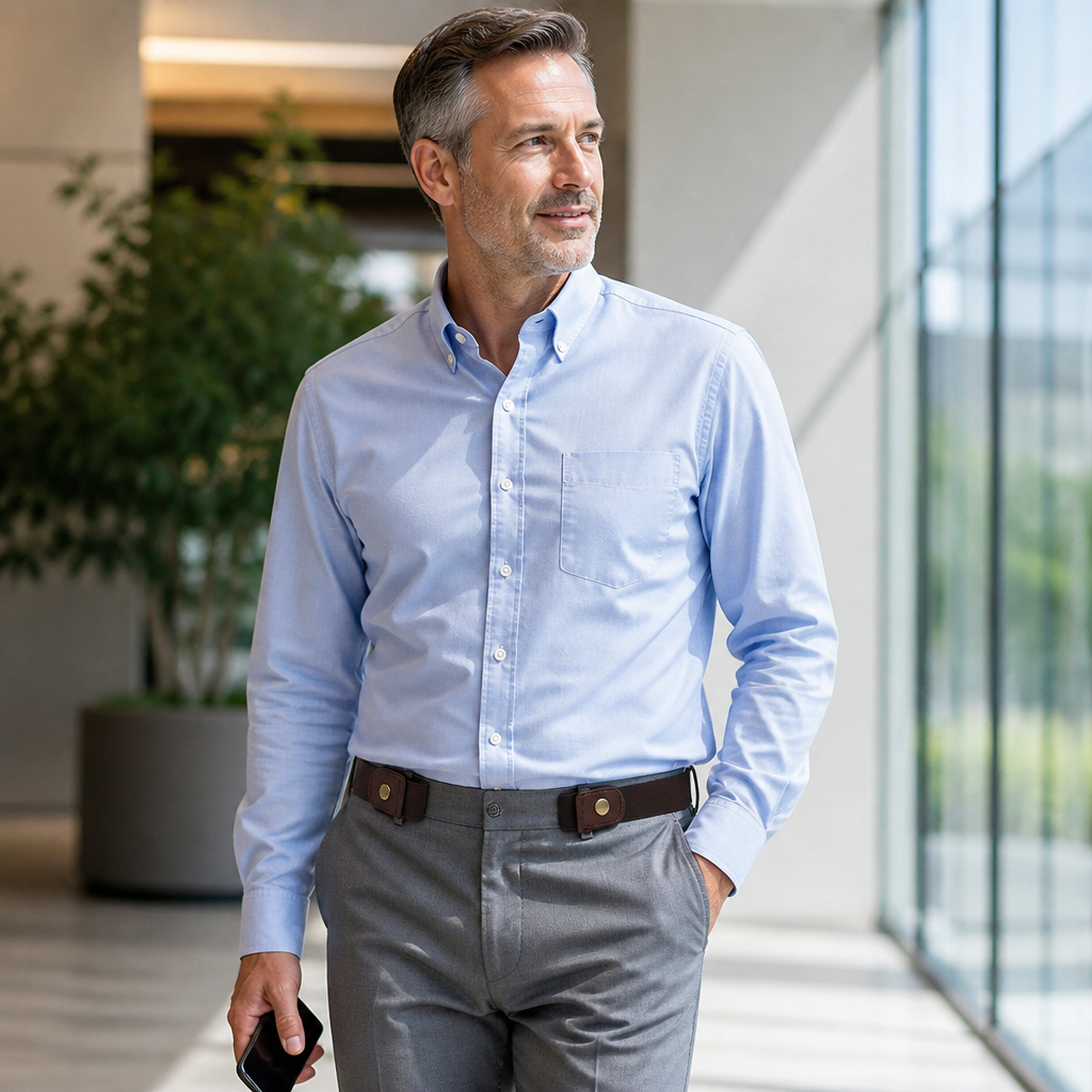FlexiStride – Cintura elasticizzata senza fibbia con chiusura a pressione invisibile - Lamylie