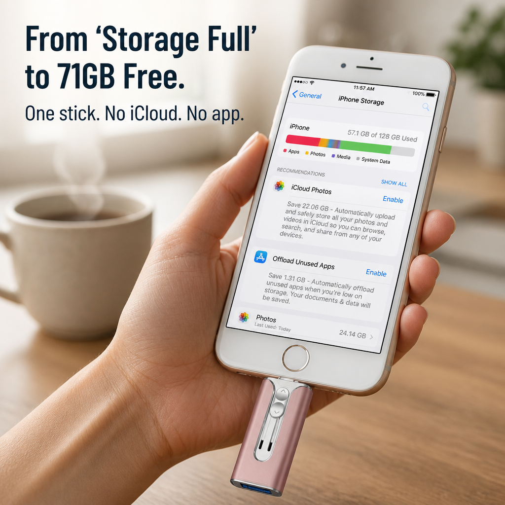 MemoraLink — Gib auf deinem iPhone in Sekunden Speicherplatz frei, ganz ohne iCloud – Lamylie