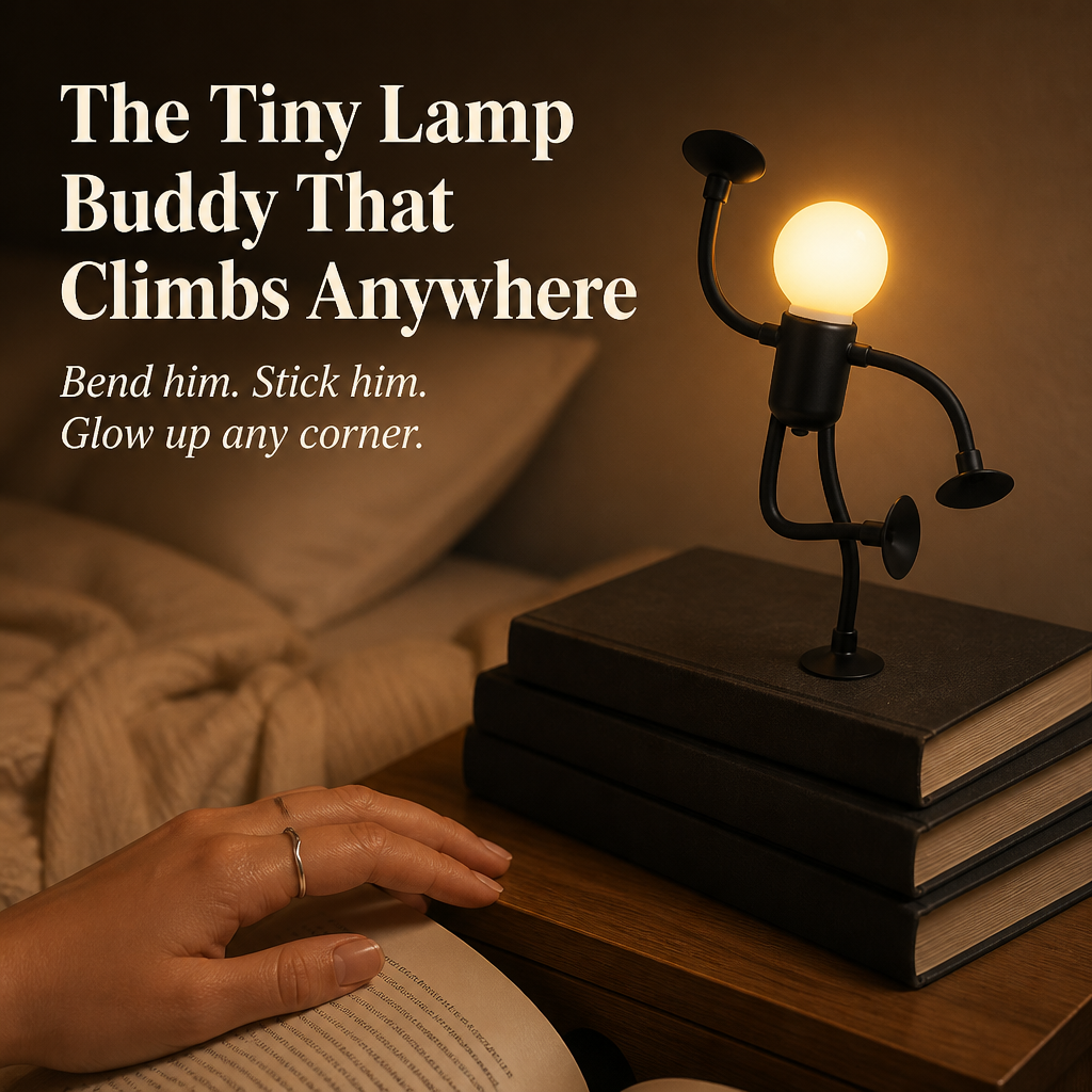 LumaEase — Pose a Warm-Glow Lamp Buddy Onto Any Shelf, Desk or Bedside - Lamylie