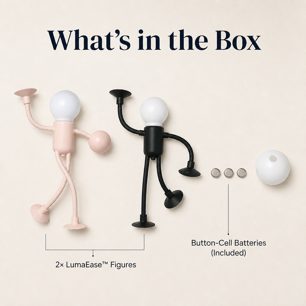 LumaEase — Pose a Warm-Glow Lamp Buddy Onto Any Shelf, Desk or Bedside - Lamylie